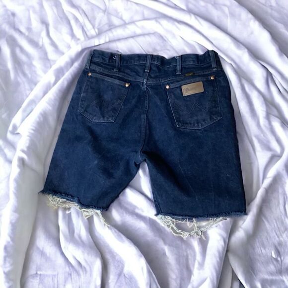 Wrangler Mens Vintage Custom Distressed & Reworked JORTS - Picture 2 of 3